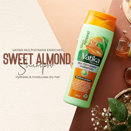 Șampon Vatika Naturals cu Migdale Dulci și Multivitamine (400ml)