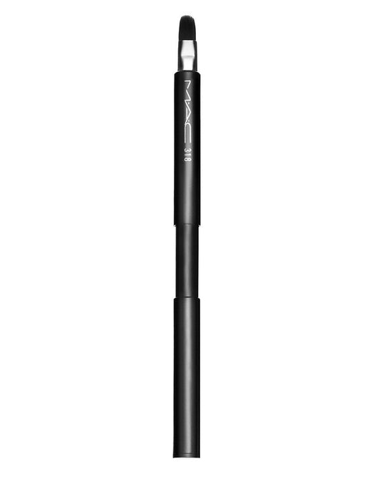 Pensulă retractabilă pentru buze MAC Synthetic Retractable Lip Brush 318, cu peri sintetici