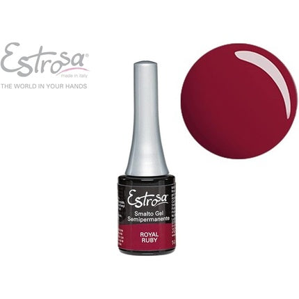 Lac Gel Unghii Estrosa Royal Ruby 7128, 50g, culoare roșu rubin