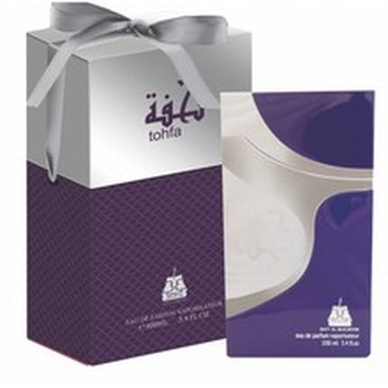Bait Al Bakhoor Tohfa Purple, parfum pentru femei, 50 ml, design cu dantelă și fundal argintiu