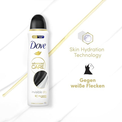 Deodorant spray Dove Advanced Care Invisible Dry, alb/negru, 150ml