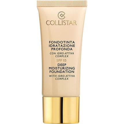Fond de ten Collistar Idratazione Profonda SPF15, culoare Bej deschis, 30ml