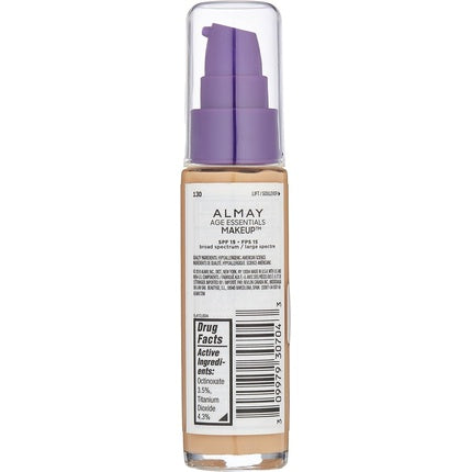 Foundation Almay Age Essentials, Light/Medium Neutral 130, 30ml, SPF 15