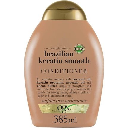Balsam OGX Brazilian Keratin Smooth, pentru păr uscat, 385ml