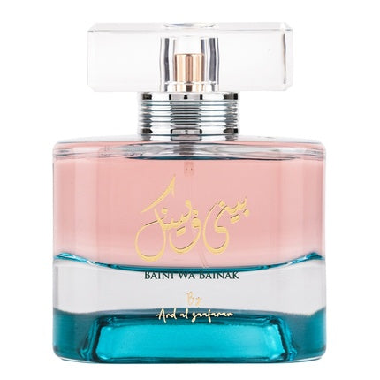 Parfum Ard Al Zaafaran Baini Wa Bainak, EDP, sticlă cu lichid roz și albastru