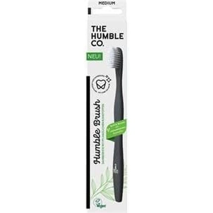 Humble Brush, The Humble Co., periuță dinți cornstarch, medium, negru cu peri albi