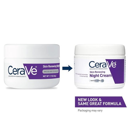 Cremă de noapte CeraVe Skin Renewing cu Peptide, Niacinamidă și Acid Hialuronic, 127 g