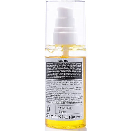 Serum de păr Dr. Santé cu ulei de argan și keratină pentru păr deteriorat, 50ml