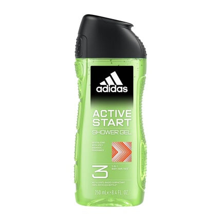 Gel de duș 3 în 1, Adidas, Active Start, 250 ml