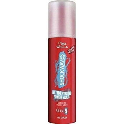 Wella Shockwaves Ultra Strong Power Gel 100ml - Pack of 3, Roșu