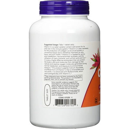 Supliment Vitamină C, NOW Foods, Buffered Vitamin C-1000, 180 Tablete