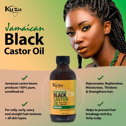 Kuza, Jamaican Black Castor Oil Original Skin & Hair Treatment, 118ml