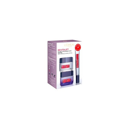 Set Skincare Anti-Îmbătrânire L'Oréal Paris Revitalift Filler, 2 bucăți, Ambalaj violet