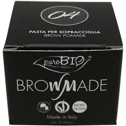 Pastă pentru sprâncene Purobio Browmade 04 Charcoal, 60 g