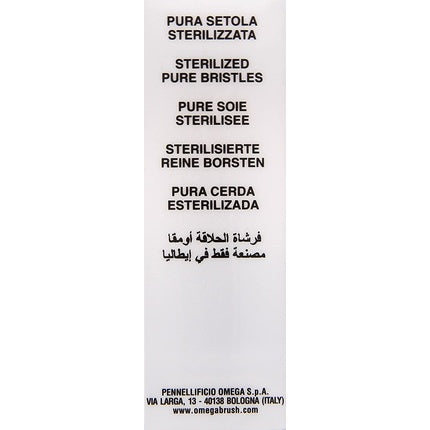 Perie Bărbierit Omega, Păr Mistret, Negru/Transparent