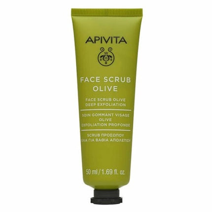 Exfoliant facial, Apivita, măsline, 95% natural, 50ml