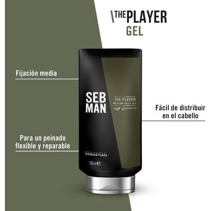 Gel păr, Sebastian Professional, The Player, fixare medie, 150ml