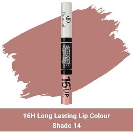 Gloss buze Dermacol 16H Lip Colour Longlasting Lip Gloss - Culoare nude