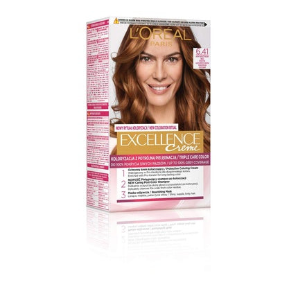 Vopsea de par, L'Oréal Paris, Excellence 6.41 Light Amber Bronze