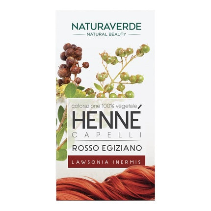 Vopsea de par, Naturaverde, Henne Egiptean Rosu, 100g