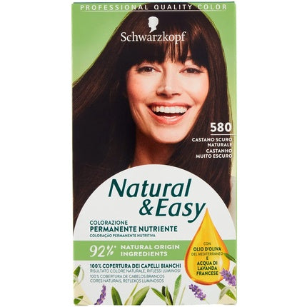 Vopsea păr, Natural&Easy, brun închis natural, 120g