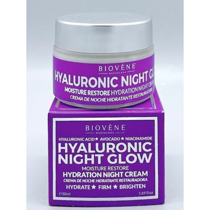 Cremă de noapte Biovène Hyaluronic Night Glow, 50 ml, Expiră 12/2024