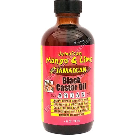 Ulei de corp Jamaican Mango & Lime cu ulei de ricin negru jamaican și argan, 4oz
