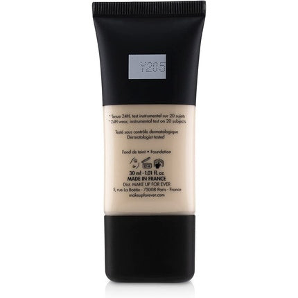 Fond de ten Make Up For Ever Matte Velvet Skin 24h, Y205 Alabaster, 30 ml