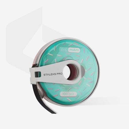 Role de filetă pentru unghii, Staleks Pro Expert, 100 grit, design donut