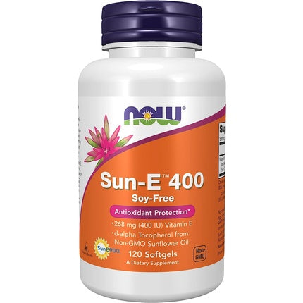 Supliment alimentar NOW Sun-E 400 IU, Non-GMO, 120 capsule moi