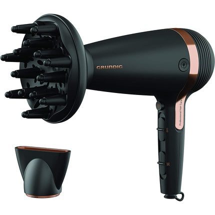 Uscător de păr, Grundig, HD 7081, negru cupru