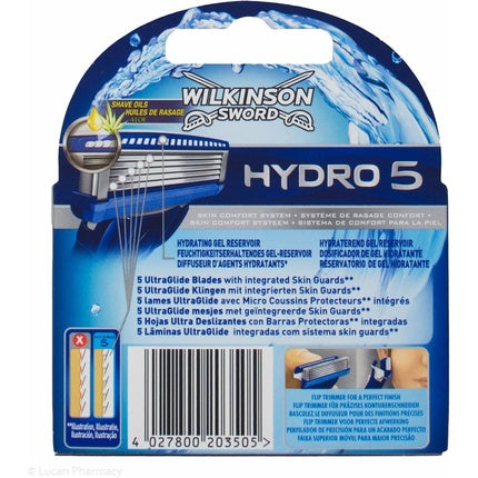 Lame de ras Wilkinson Sword Hydro 5, cutie cu 4 lame