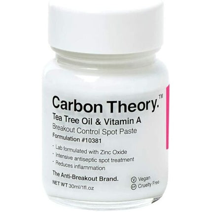 Serum Antiacnee, Carbon Theory, Tea Tree Oil, Vitamina A, 30ml