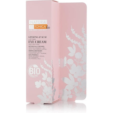 Cremă Ochi, Natura Estonica Bio, Ginseng Acai, Roz, 20ml