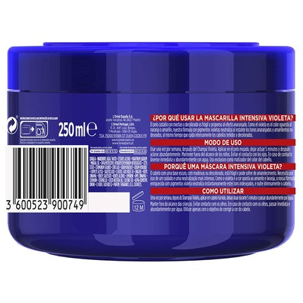 Masca Păr, L'Oréal Paris Elvive, Violet Intensiv, 250ml