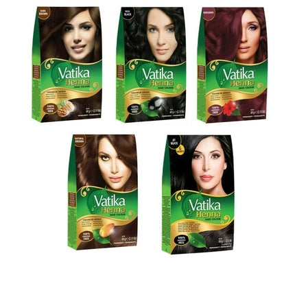 Vopsea de păr, Dabur Vatika, Henna Brunet, fără amoniac, 60g