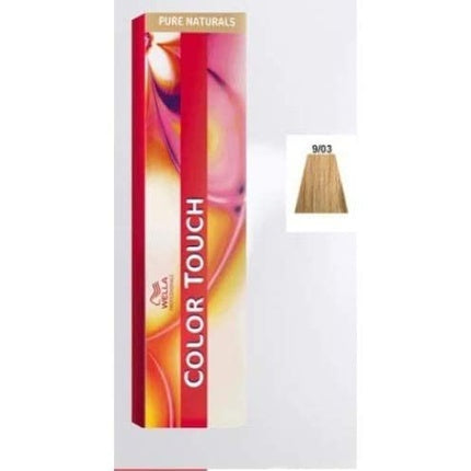 Vopsea de păr, Wella, Color Touch 9/03, blond auriu deschis natural