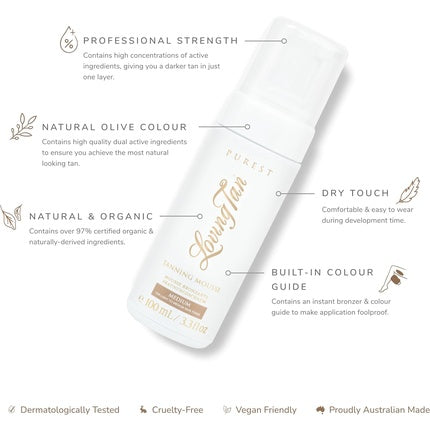 Mousse Autobronzant, Loving Tan, Purest, mediu, 100ml
