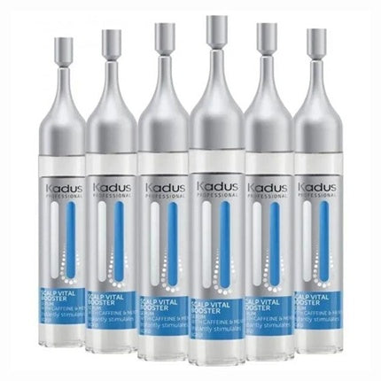 Serum Capilar, Kadus Professional, VITAL BOOSTER, set de 6 bucăți, culoare argintie și albastră