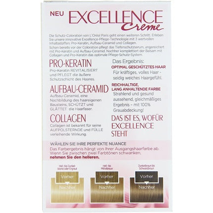 Vopsea de păr, L'Oréal Paris, Excellence Creme 9 Light Blonde, 259g