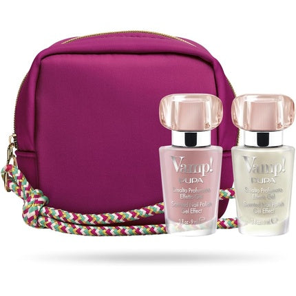 Set Esmalte Unghii Pupa VAMP! Scented Gel Effect, 2 Sticle, 10ml + 10ml, Rose Gold