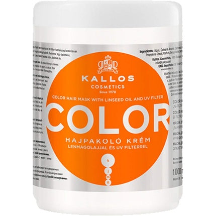 Masca de par Kallos KJMN Color, 1000ml, Protectie UV
