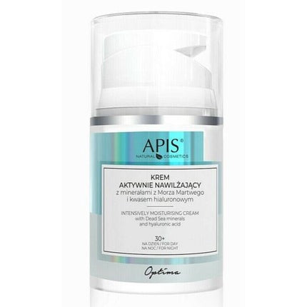 Cremă față hidratantă Apis Natural Cosmetics, minerale și acid hialuronic, 50ml