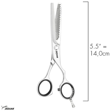 Foarfece de păr Jaguar Pre Style Ergo 5.5, Design Clasic, Finisaj Mat, Argintiu