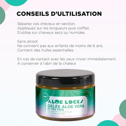Gel de păr Shandrani Paris, Aloe Locks Original Jelly cu Aloe Vera și Tea Tree, 400 g