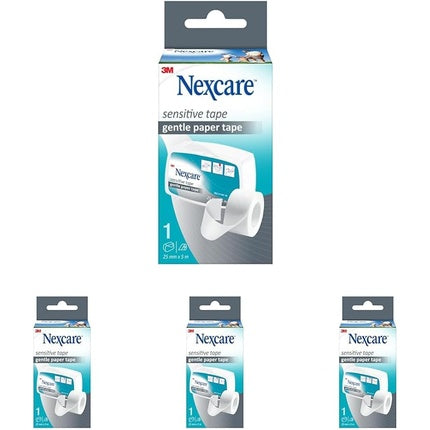 Bandă adezivă medicală Nexcare Sensitive Tape, Fără latex, Alb, 25mm x 5m