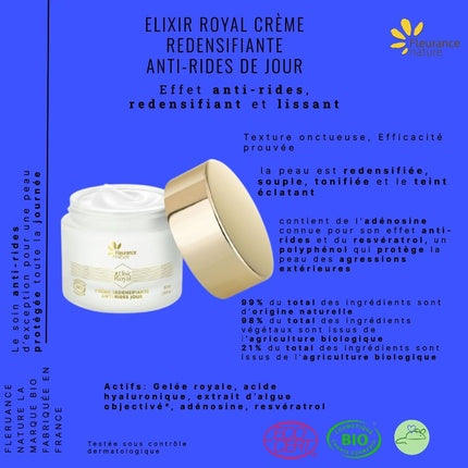 Crema de zi Fleurance Nature Elixir Royal Redensifying Anti-Wrinkle, 50ml