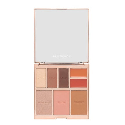 Paletă Față, Profusion Cosmetics, Full Face Nude, 8 nuanțe