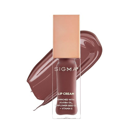 Lichid de buze Sigma Beauty Dapper, Cremoz, Culoare maro ciocolatiu