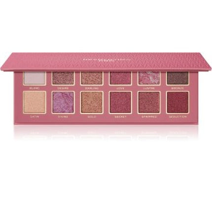 Pachet farduri ochi, Revolution Pro Iconic Palette, Roz metalizat, 12 culori, 36g